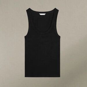black ribbed tank